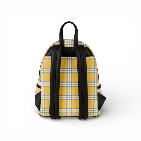 Loungefly Yellow Plaid Backpack with Pink Charm - Picture 3 of 7